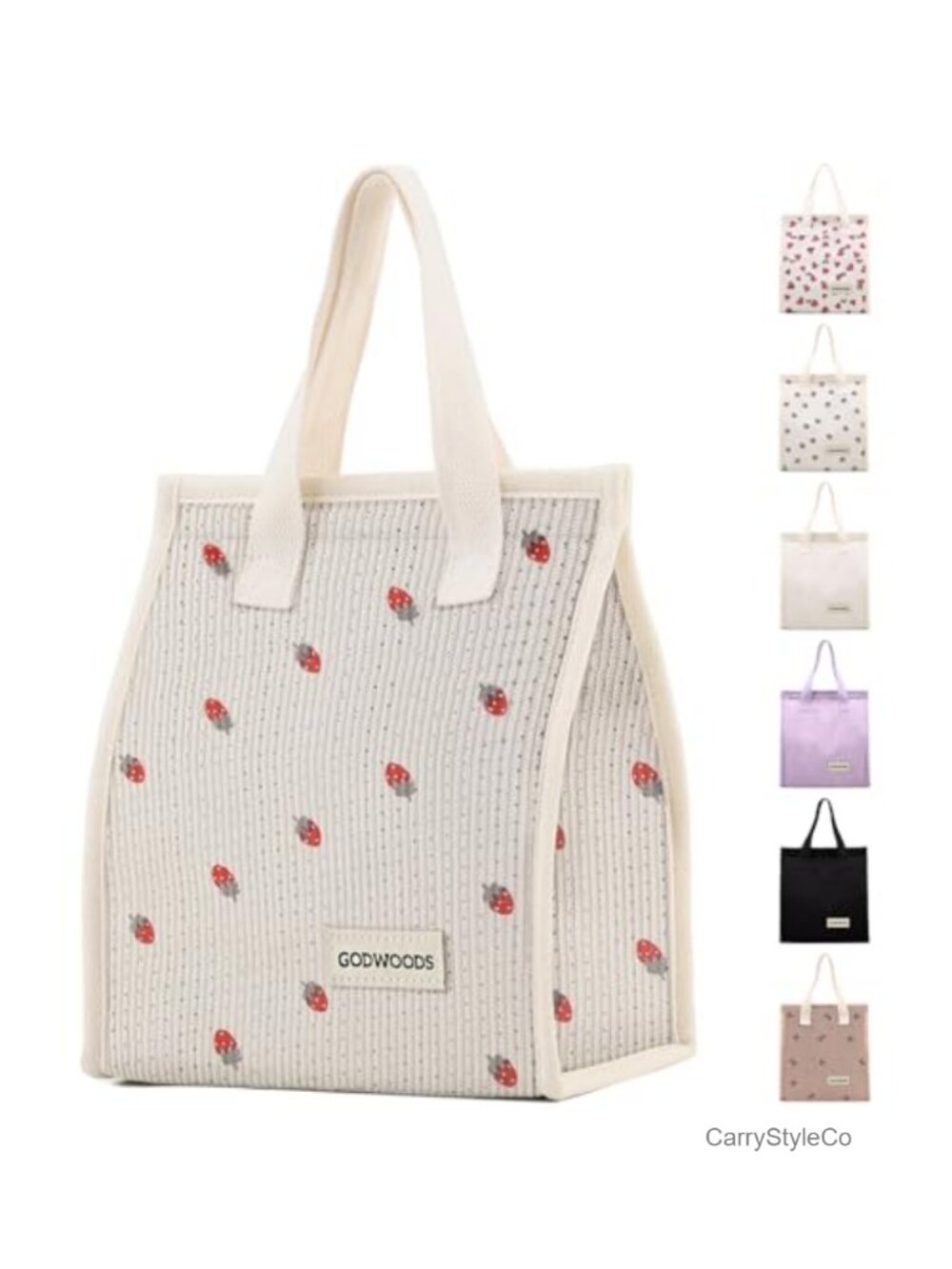 Corduroy Insulated Lunch Bag Leakproof Reusable Lunch Tote for Work Travel